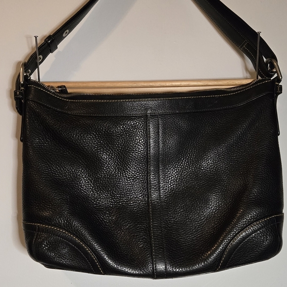 Coach Handbags - Vintage Coach Black Leather Shoulder Bag with Elegant Silhouette